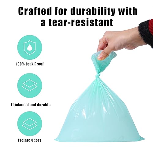 Baby Disposable Diaper Bags, Waste Bags 8 Refill Rolls/120 Bags with Dispenser, Convenient and Quick Diaper Disposal, Unscented - Jamouz