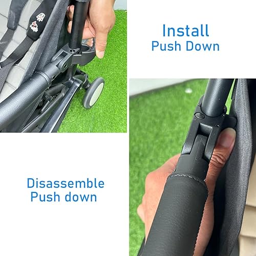 Baby Stroller Accessories Bumper Bar, Armrest, Handle, Crossbar Compatible with Babyzen YOYO 2 and YOYO+, PU Leather Surface - Jamouz