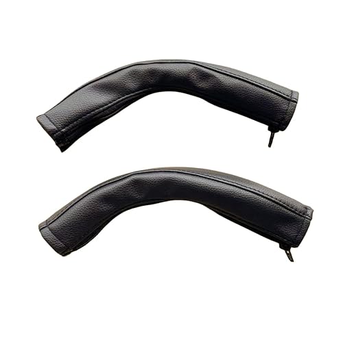 MINILUJIA Baby Stroller Armrest Bumper Handlebar Sleeve Cover Universal Handle Cover DustProof Protect PU Leather Case with Removable Zipper Black - Jamouz