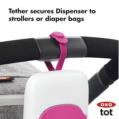OXO Tot On-the-Go Wipes Dispenser, Pink - Jamouz