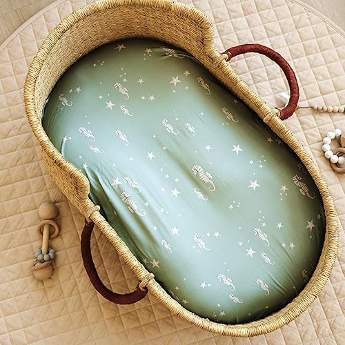 Baby Changing Pad Cover 2-Pack for Girls (Fleurette) - Premium Fitted Sheets Baby Diaper Changing Table Cover - Buttery Soft Cotton Blend - Jamouz