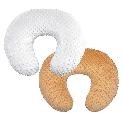 OWLOWLA Minky Nursing Cover, Breastfeeding Pillow Slipcover Fits Nursing Pillow for Baby Boy Girl(Baby Blue) - Jamouz