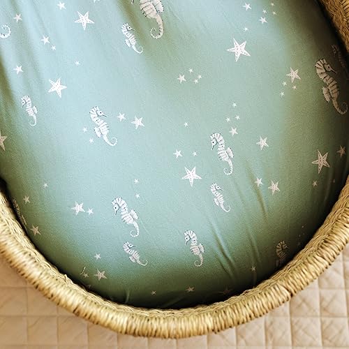 Baby Changing Pad Cover 2-Pack for Girls (Fleurette) - Premium Fitted Sheets Baby Diaper Changing Table Cover - Buttery Soft Cotton Blend - Jamouz