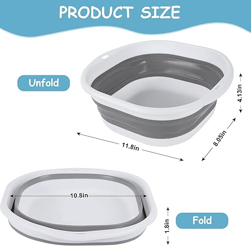 Foldable Baby Bottle Washing Basin, Baby wash Basin, Baby dishwashing Basin, Travel and Picnic Essential, Saves Space and can be Put into a Backpack - Jamouz