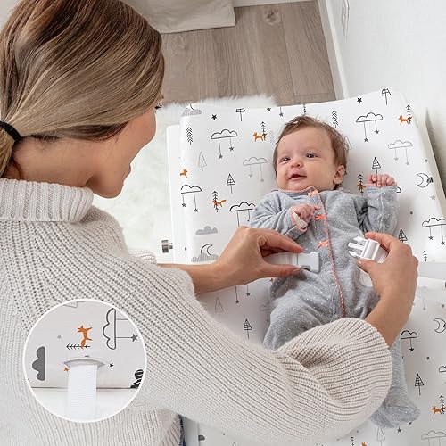 Stretchy Changing Pad Covers for Boys Girls,2 Pack Jersey Knit,Elephant & Whale - Jamouz