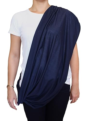 LK Baby 2pk Infinity Nursing Scarf Breastfeeding Cover Ultra Soft (Grey/Navy) - Jamouz