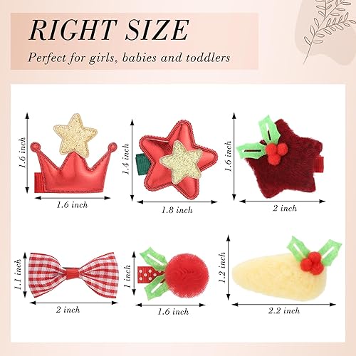 24 Pack Hair Clips for Girls, Star Crown Butterfly Shaped Hair Barrettes Metal Snap Hair Clips Hair Accessories for Baby Girls - Jamouz
