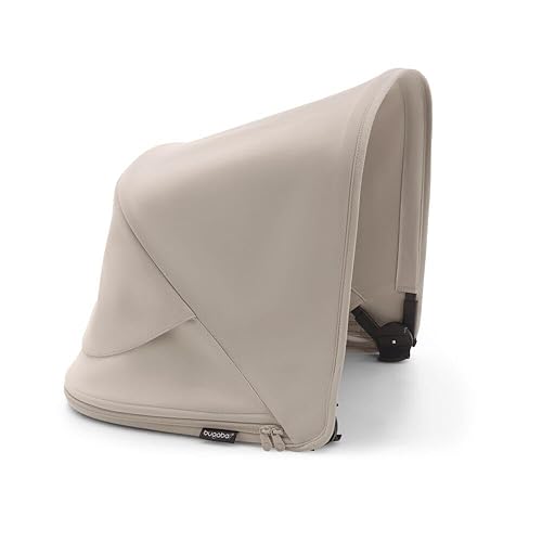 Bugaboo Fox 5 Sun Canopy Misty White with UPF 50 Sun Protection Treatment and Peekaboo Panel - Jamouz