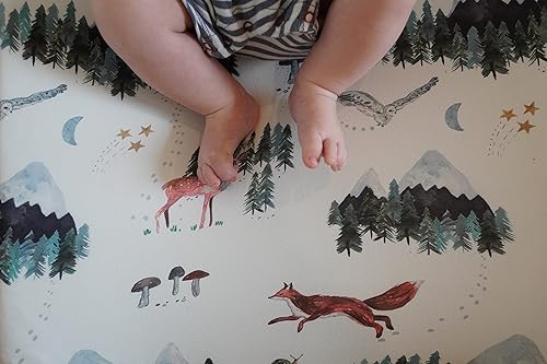 Baby Changing Pad Cover 2-Pack for Girls (Fleurette) - Premium Fitted Sheets Baby Diaper Changing Table Cover - Buttery Soft Cotton Blend - Jamouz