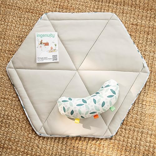 Ingenuity Tummy-to-Toes 6-in-1 Milestone Center, Play Gym, Foldable Mat, Music and Nature Sounds, Lights, Activity Jumper, Table, Playhouse, for Ages 0-48 Months - Jamouz