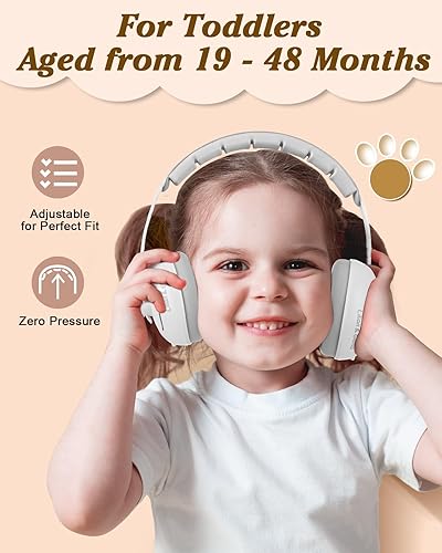 Lilian&Gema 2-in-1 Baby Ear Muffs Noise Protection, Noise Cancelling Headphones for Baby & Toddler up to 4 Years - Jamouz