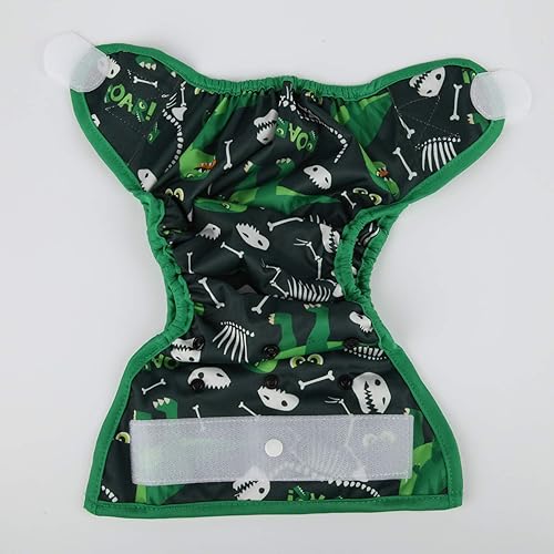 Baby Cloth Diaper Cover Nappy Hook and Loop Double Gusset 6.6lbs to 33lbs (Rabbits Wolves) - Jamouz