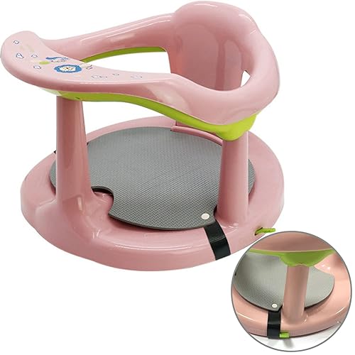 CAM2 Baby Bath Seat Non-Slip Infants Bath tub Chair with Suction Cups for Stability, Newborn Gift, 6-18 Months (Pink)… - Jamouz