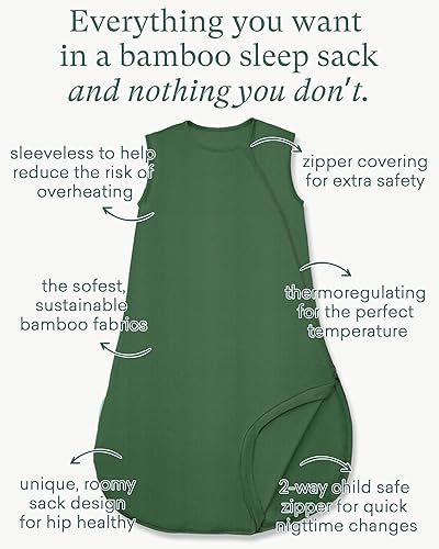 Supersoft Sleep Sack 0.5 TOG, Premium Bamboo Viscose Sleeping Bag Thin Baby Wearable Blanket 2-Way Zipper Sleep Sack - Jamouz