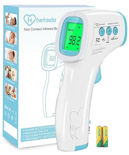 Digital Thermometer for Adults and Kids, No Touch Forehead Thermometer for Baby, 2 in 1 Body Surface Mode Infrared Thermometer with Fever Alarm and Instant Accuracy Readings - Jamouz