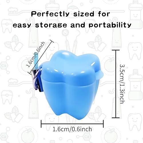 10 Pieces Plastic Baby Tooth Keepsake Box Set, Multicolor Teeth Storage Case Holders Portable Container for kids Boys Girls - Jamouz