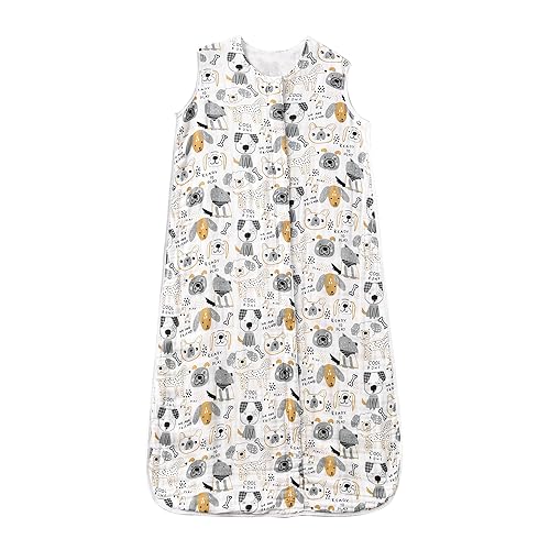 Baby Sleep Sack 2-4 T Baby Wearable Blanket 100% Organic Cotton 0.5 TOG Toddler Sleeping Sack 2- Way Zipper Soft Lightweight X-Large Pup - Jamouz
