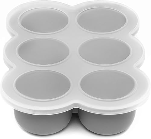 WeeSprout Silicone Freezer Tray with Clip on Lid Perfect Food Storage Container for Homemade Baby Food, Vegetable, Fruit Purees, and Breast Milk (Bright Blue, Ten 1.5 Ounce Sections) - Jamouz