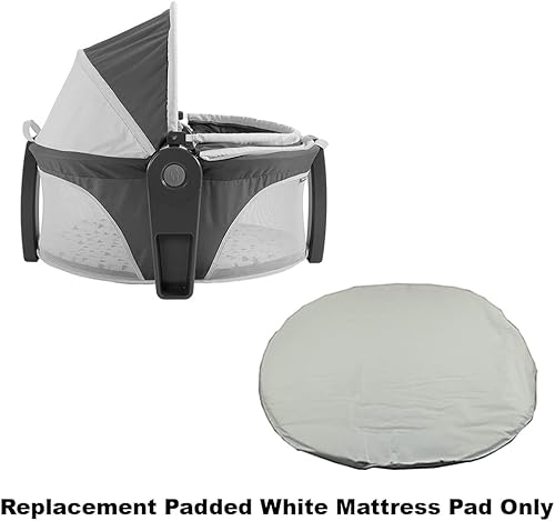 Replacement Part for Fisher-Price On-The-Go Baby Dome Play-Yard - GKH69 / GNG36 / GNX63 ~ Replacement Padded White Mattress Pad - Jamouz