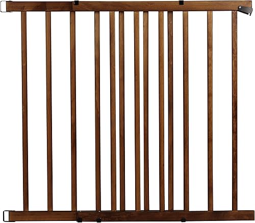 Evenflo, Top of Stairs, Extra Tall Gate, Tan Wood - Jamouz