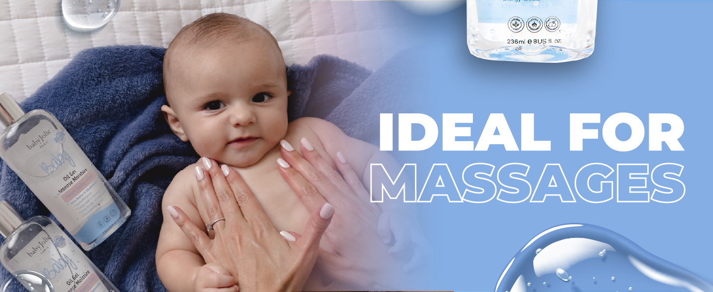 ideal for massages, the chamomile helps to relax baby and the shea butter keeps moisture