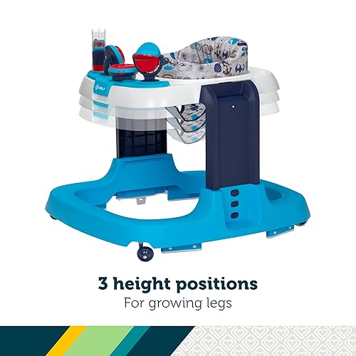 Safety 1st Ready, Set, Walk Dx Developmental Baby Walker with Wheels, Baby Toys, Nantucket - Jamouz