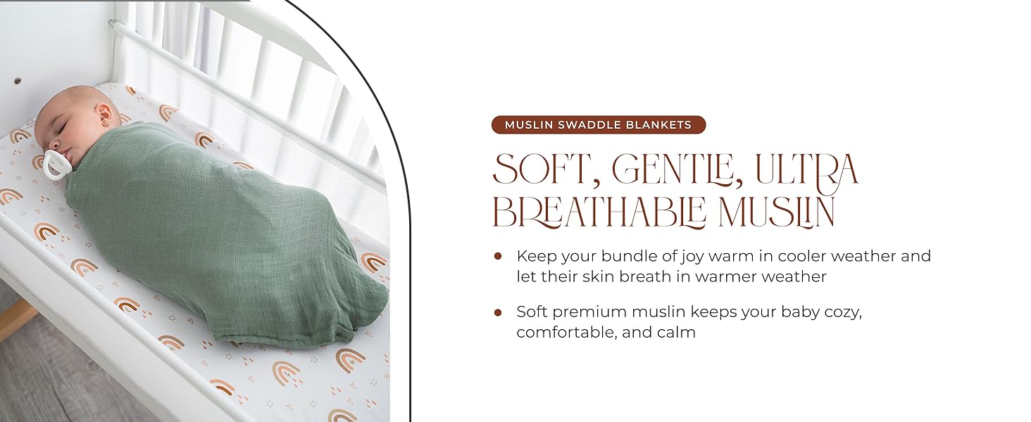 Muslin Swaddle Blankets 