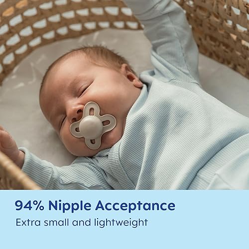MAM Original Start Matte Newborn Baby Pacifier, Best Pacifier for Breastfed Babies, Boy, 0-3 Months (Pack of 4) - Jamouz