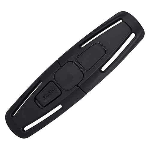 Black Universal Child Seat Chest Harness Clip and Baby Seat Safety Belt Clip Buckle Universal Replacement for Kids Trend Adjustable Guard - Jamouz
