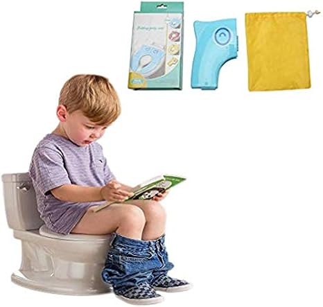 Toilet Potty Training Seat Cover, Travel Toilet Seat, Folding Non Slip Silicone Pads, Travel Portable Reusable Kids Toddlers Boys Girls, Carry Bag (Green - Frog) - Jamouz