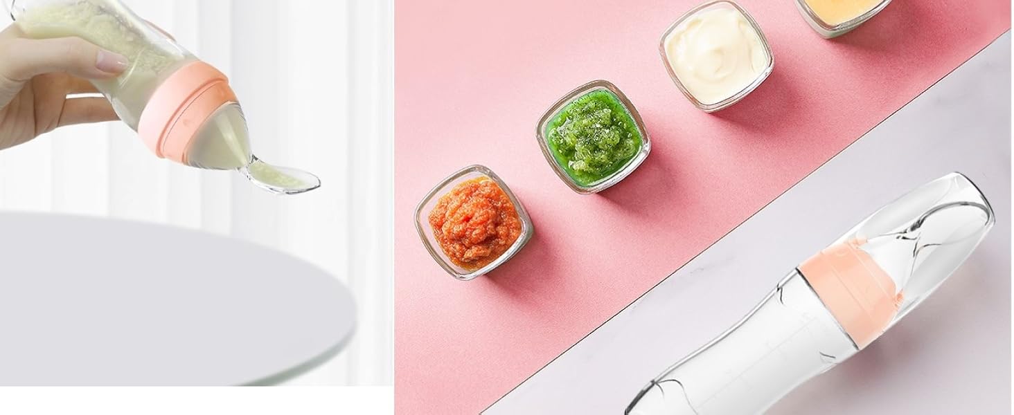Silicone Baby Food Dispensing Spoon Feeder