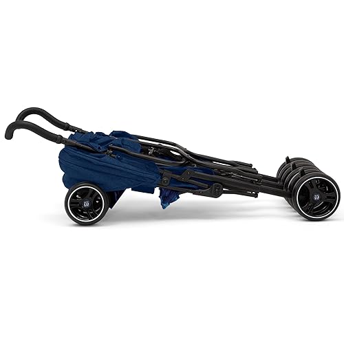 GAP babyGap Classic Side-by-Side Double Stroller - Lightweight Double Stroller with Recline, Extendable Sun Visors & Compact Fold - Made with Sustainable Materials, Grey Stripes - Jamouz