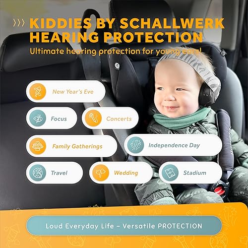 Schallwerk ® Mini+ Baby Ear Muffs – Noise Protection for Babies, Infants, Toddlers – CE & ANSI Certified Headphones - Jamouz