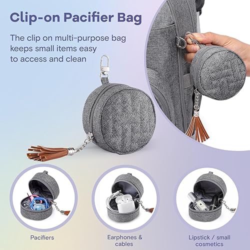 RUVALINO Diaper Bag Backpack, Multifunction Travel Pack Maternity Baby Changing Bags, Large Capacity, Waterproof, Black - Jamouz