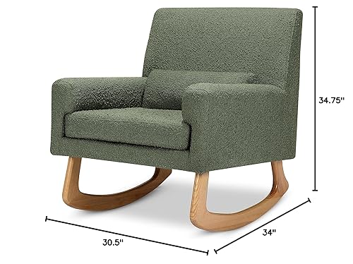 Nursery Works Sleepytime Rocker in Ivory Boucle with Light Legs, Wood, Foam, Greenguard Gold and CertiPUR-US Certified - Jamouz