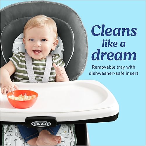 Graco Table2Table Premier Fold 7 in 1 Convertible High Chair | Converts to Dining Booster Seat, Kids Table, and More, Maison - Jamouz