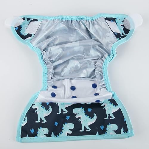 Baby Cloth Diaper Cover Nappy Hook and Loop Double Gusset 6.6lbs to 33lbs (Rabbits Wolves) - Jamouz