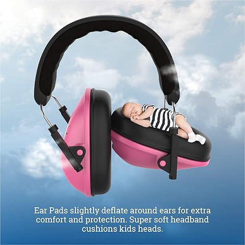 Noise Cancelling Headphones for Kids, Adjustable Baby Ear Protection Earmuffs with Ergonomic Design - Jamouz