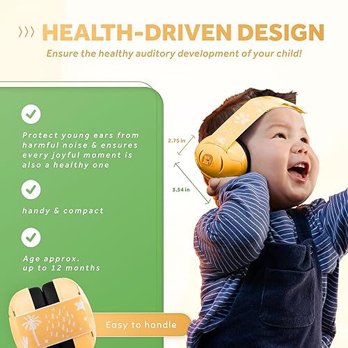 Schallwerk ® Mini+ Baby Ear Muffs – Noise Protection for Babies, Infants, Toddlers – CE & ANSI Certified Headphones - Jamouz