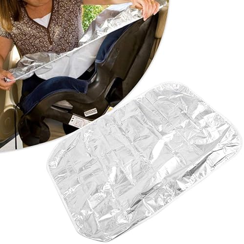 Heat Insulation Block Car Seat Sun Shade Cover, Car Seat Cooler Keep Your Baby's Carseat at a Cooler Temperature, Spunlace PET aluminized Film, Suitable for Most Car Seats - Jamouz