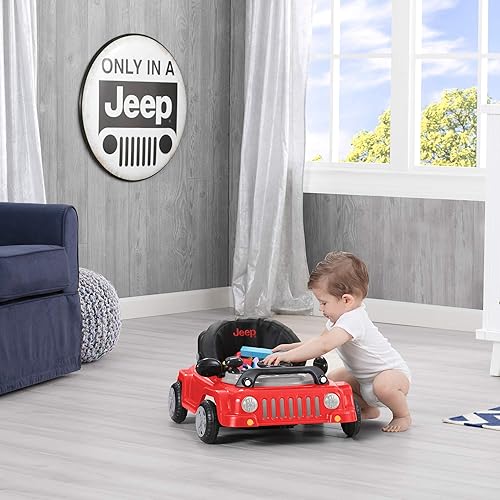 Jeep Classic Wrangler 3-in-1 Grow with Me Walker by Delta Children, Red - Jamouz