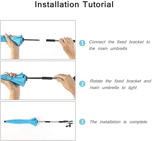 Baby Stroller Parasol, Universal Umbrella with Clamp, 360 Degree Adjustable UV Protection Stroller Sun Shade, Waterproof Umbrella for Trolley, Bike, Wheelchair, Beach Chair - Jamouz