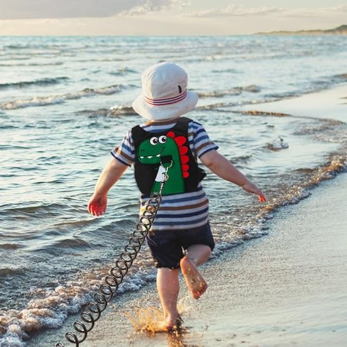 Toddler Leash-Baby Walking Safty Harness and Child Anti Lost Wrist Link for Girls/Boys Travel (Green) - Jamouz