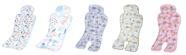 Five Different Colors of Car Seat Cooling Pad