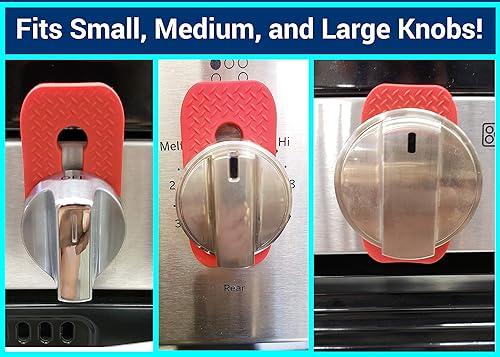 Silicone Gas Stove Child Safety Knob Locks | Stove Knob Cover (5 Pk) (Gray) - Jamouz