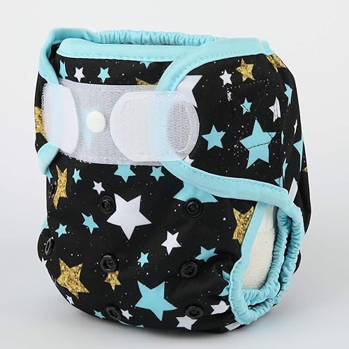 Baby Cloth Diaper Cover Nappy Hook and Loop Double Gusset 6.6lbs to 33lbs (Rabbits Wolves) - Jamouz