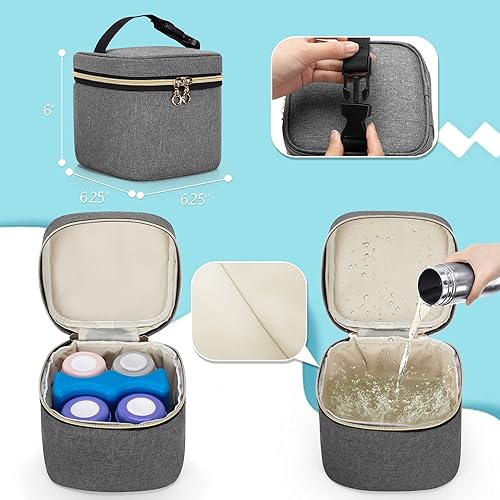 Luxja Breast Pump Bag (with a Breastmilk Cooler Bag, a Small Carrying Case and a Waterproof Mat) Compatible with Spectra S1 and S2, Pumping Bag for Breast Pump and Extra Parts, Black - Jamouz