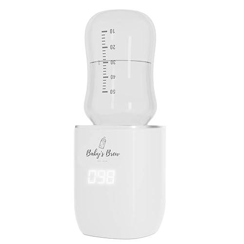 Baby's Brew Portable Bottle Warmer Pro - Milk Warmers for Breastmilk or Formula, Leak-Proof Design, Travel-Friendly, Cordless, Battery-Powered, 8-12 Hour Battery Life, Warmer Only - Jamouz