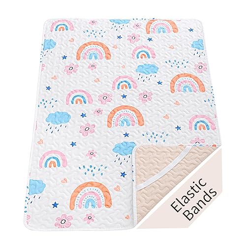 Quilted Pack n Play Sheet Fitted, Breathable Thick Pad for Pack and Play Mattress, Pack and Play Mattress Sheet fits Graco, Portable Mini Cribs, Play Yards, Padded Playpen Protector Cover - Jamouz