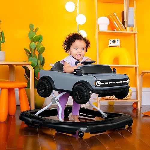 Bright Starts Ford F-150 4-in-1 Agate Black Baby Activity Center & Push Walker with Removable Interactive Steering Wheel-Toy, 6 Months and up - Jamouz